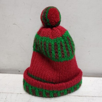 Handmade Red and Green Crochet Hat ?WATERMELON HAT? ♡Handmade crochet hat ♡Acrylic &... | Depop main image 4