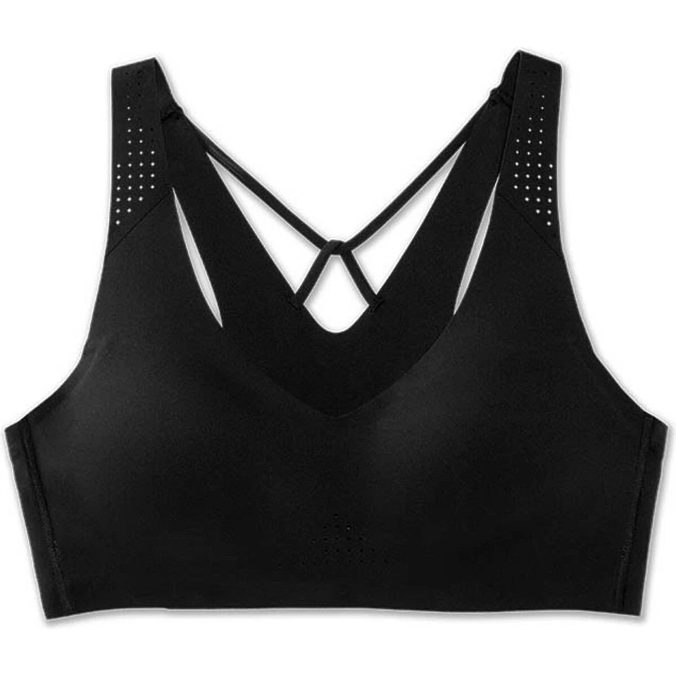 Sujetador deportivo inalámbrico Brooks L105148 negro Dare cuello en V talla 36 A/B para mujer Foto 2 de 4