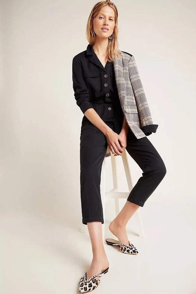 Mono utilitario Sanctuary x Anthropologie para mujer negro con cinturón renovación, talla S Foto 4 de 4