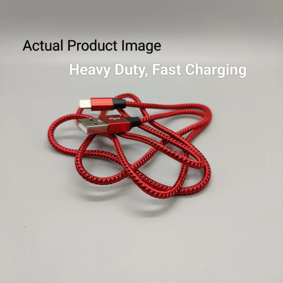 3 Pack Fast Charger Cable Heavy Duty For iPhone 14 13 12 11 XR 8 7 Charging Cord - Image 2 of 4