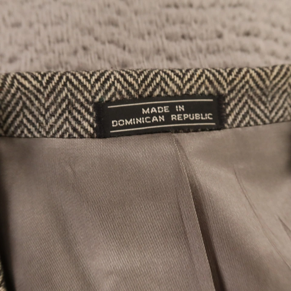 VTG Tweed Jacket M Gray Black 100% Wool Lambswool Blazer Sport Coat 42S - Image 3 of 4