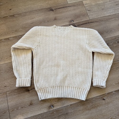 Polo Ralph Lauren Sweater Mens M Heavy Chunky Knit Wool Fisherman Vintage 90s - Picture 2 of 8