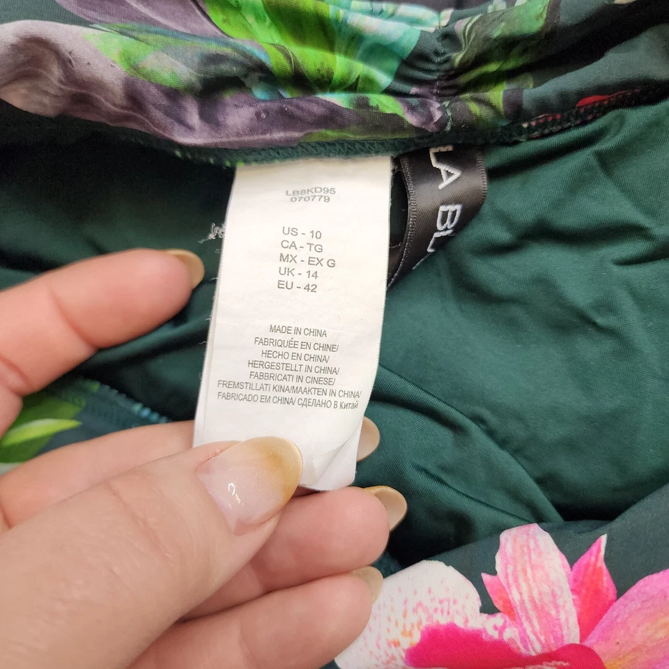 4pc LOT Swim Bottoms Bikinis Med Black Boho Floral Vacation Mix Match Beach - Image 4 of 4