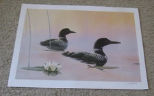 4 Wildlife Lithograph Prints in Collecter folder, LEO STANS, including  "MISTY"