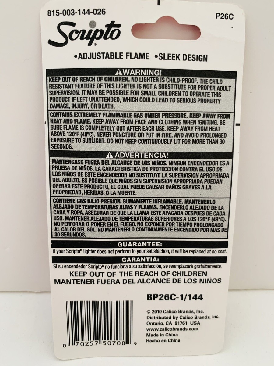 Scripto Wide Body Electronic Mega Lighter w/ Adjustable Flame *Black Color*  | eBay