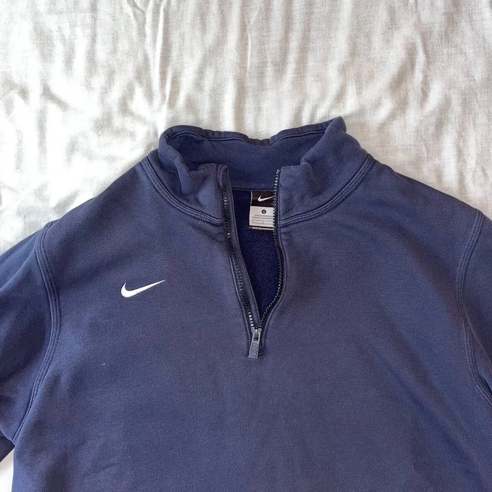 Mens Nike Premier 1/4 Zip Pullover Navy Blue Size L - Image 2 of 4