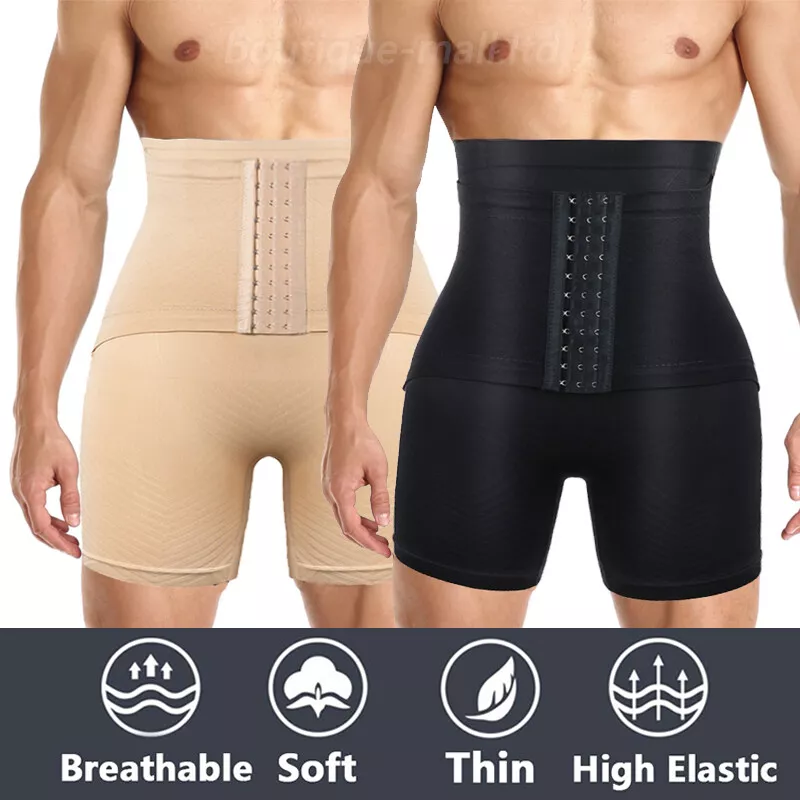 Men Body Shaper Boxer Tummy Control Pants High Waist Compression