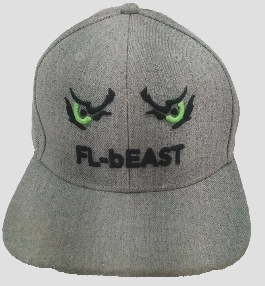 Red LBL Outdoor Gray Hat Embroidered with FL-beast Design One Sixe Fits Most