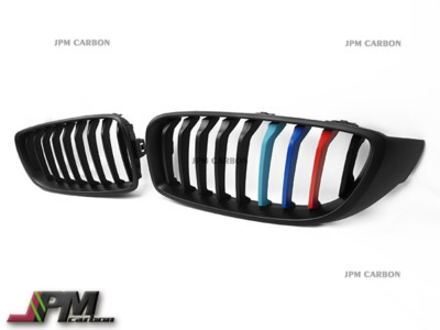 Matte Black M Color Front Grille For 14-16 BMW F32 420i 428i 435i 2Dr/4Dr/5Dr