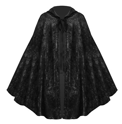 Unisex Adult Halloween Cloak - Medieval Steampunk Hooded Cape For Cosplay, Renaissance Fair