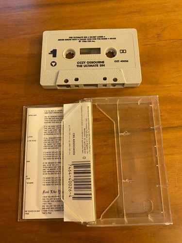 Ozzy Osbourne - The Ultimate Sin Cassette Tape 1986 CBS OZT 40026 Heavy Metal 80 - Picture 6 of 7
