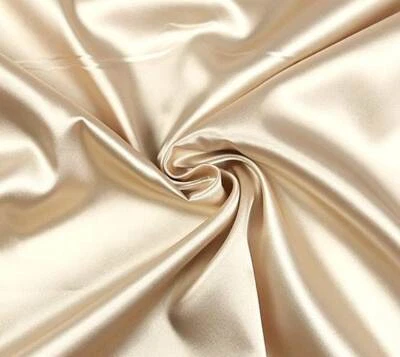 Edler SATIN Stoff fließender Fall & leicht elastisch CHAMPAGNER EUR 9,98/m - Bild 1 von 2