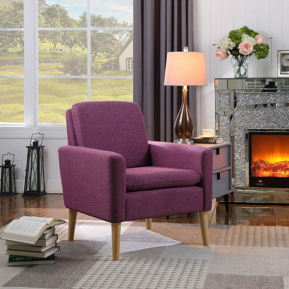 Sillón moderno con acento de sofá sillas de salón moda simplicidad 8 colores Foto 4 de 4