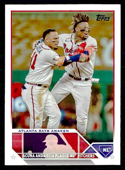 2023 Topps Update Series Ronald Acuña Jr and Orlando Arcia Veteran Combos Card #US143