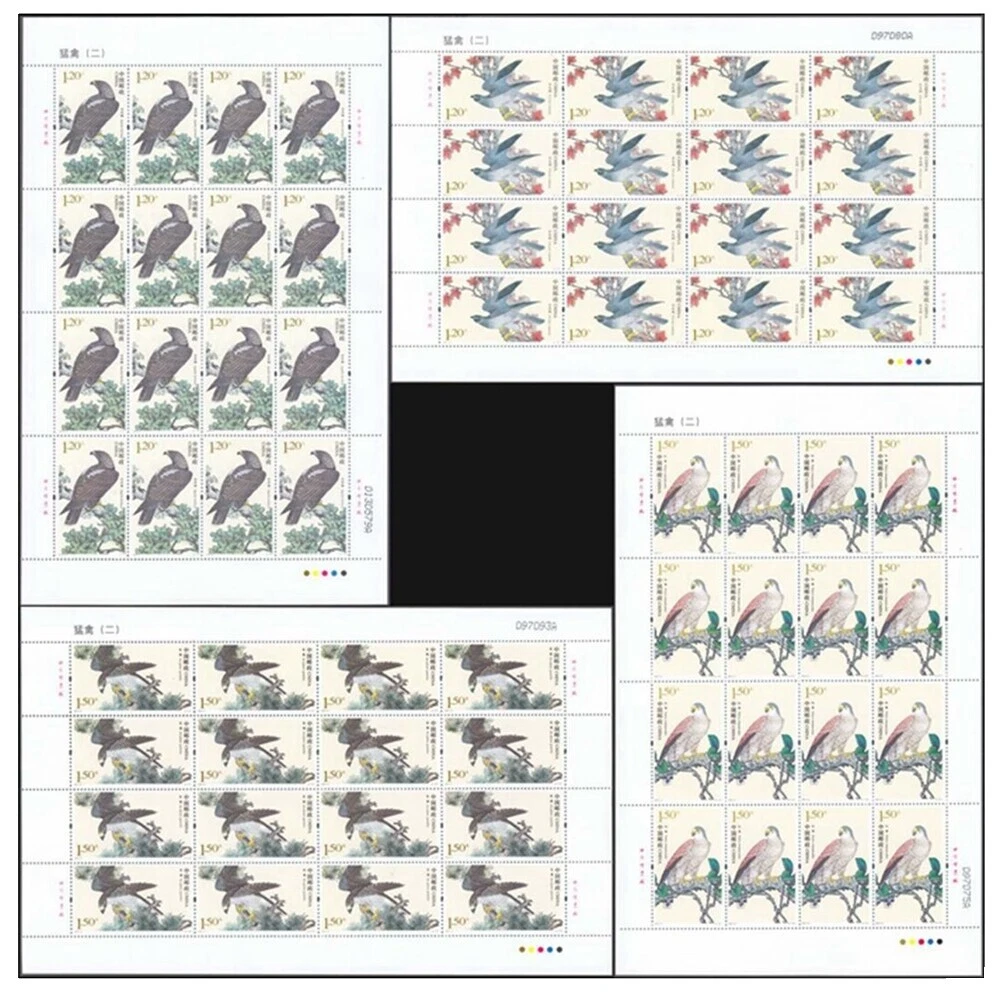 Hoja completa de las aves Sellos chinos