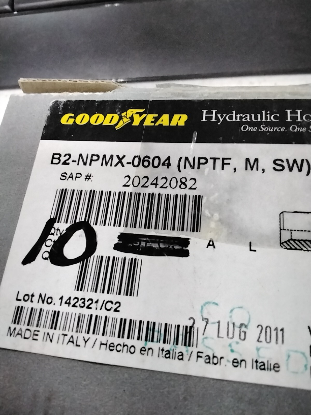 Goodyear Hydraulic Hose Fittings Part B2npmx0604 eBay