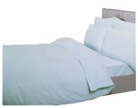 Charlotte Thomas Percale Plain Dye Quilt Cover Set Light Blue Double Charlotte Thomas Percale Plain Dye Quilt Cover Set Light Blue Double
