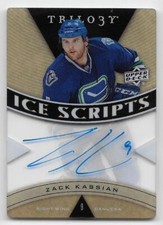 13/14 UPPER DECK TRILOGY ICE SCRIPTS AUTOGRAPH Zack Kassian #ISZK