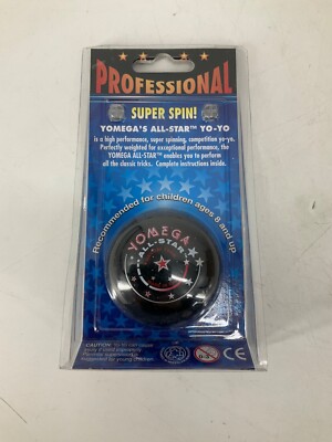 Bandai Yomega All-Star Professional Super Spin Competition Yo-Yo Black 1998 NOS