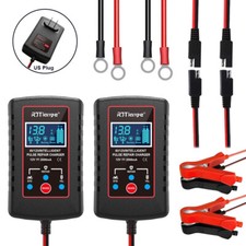 2x Smart Automatic Battery Charger 6-12v Maintainer Motorcycle Car Trickle Float 2x Smart Automatic Battery Charger 6-12v Maintainer Motorcycle Car Trickle Float