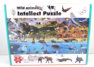NEW sealed Wild Animals Intellect Puzzle  285 Large Pieces 19.5 x 14 inches