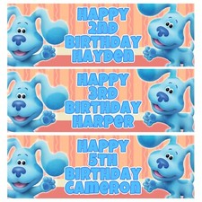 BLUES CLUES Personalised Birthday Banners - Blues Clues Birthday Banners - Bluey