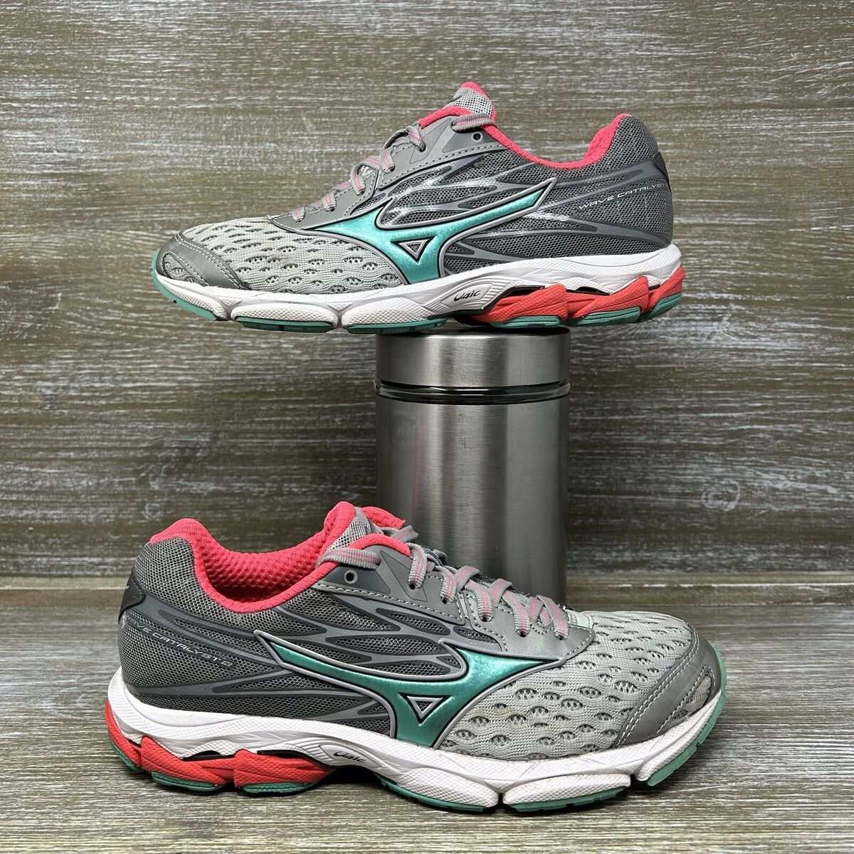 Mizuno Wave Catalyst 2 Gray Pink Teal Blue Athletic Running Mizuno Wave Catalyst 2 Gray Pink Teal Blue Athletic Running