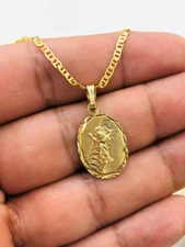 New Cadena y Medalla del Divino Nino 18" para Hombre y Mujer en Oro Laminado 14K