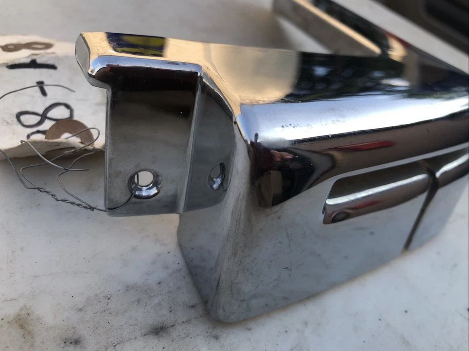 1984 5 6 DODGE 600 LEBARON CONVERTIBLE TOP LOCK PILLAR COVER CHROME 4282504 - Image 3 of 4