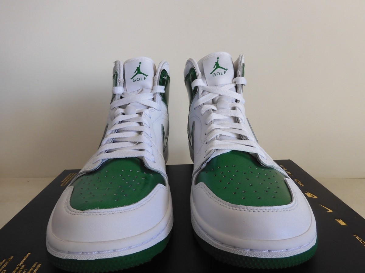 Nike Air Jordan 1 High G Golf Cleats White-Pink Green Sz 11.5