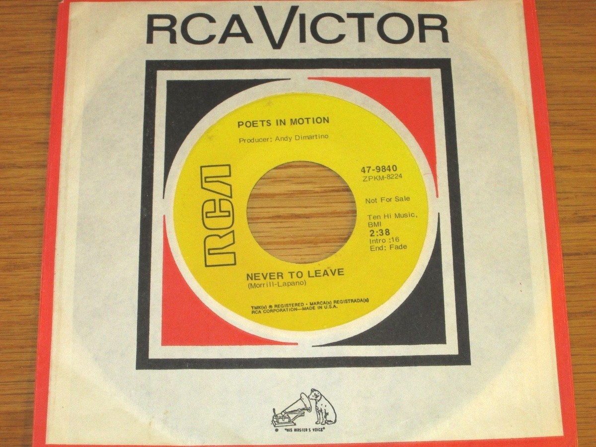 ミュージック chipo PROMO 70s ROCK 45 RPM - POETS IN MOTION - RCA 47-9840 - 