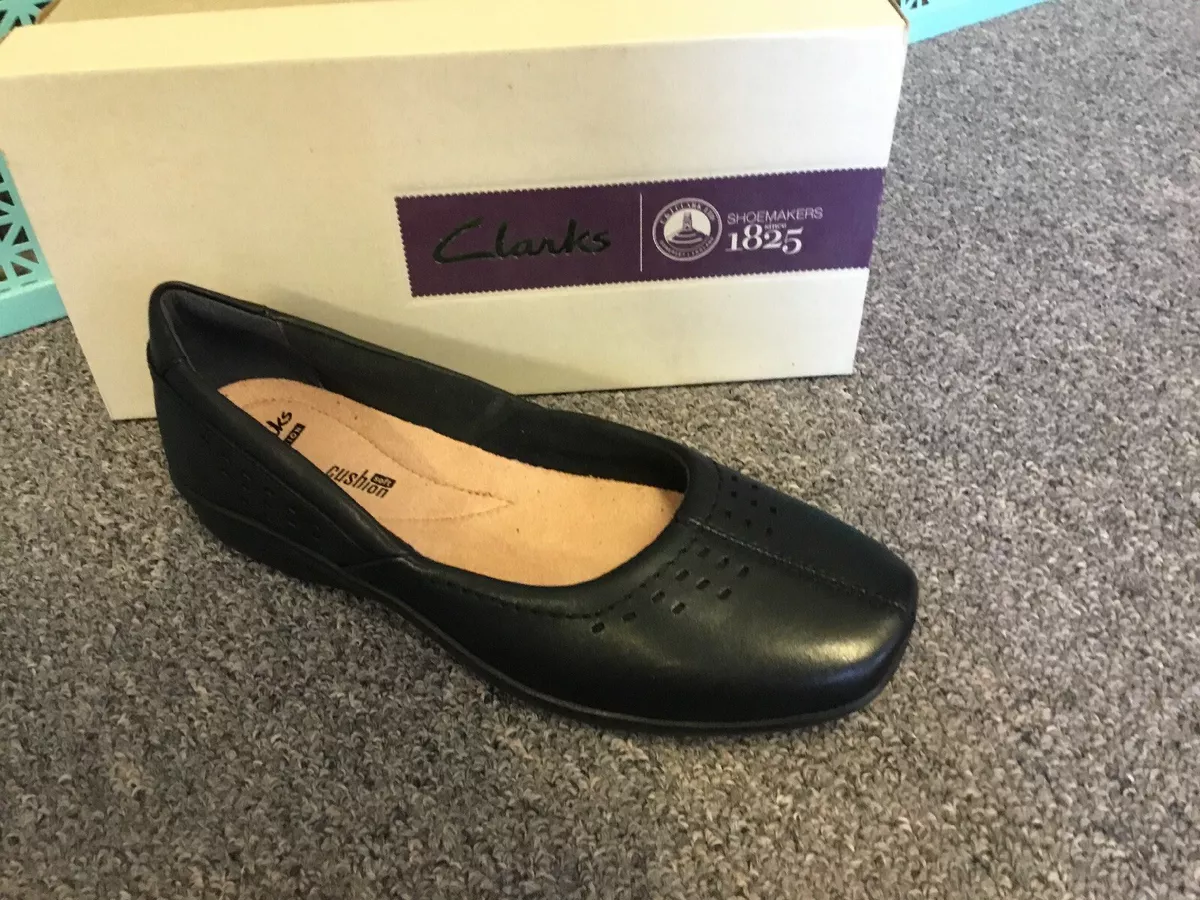 New Womens Clarks Haydn Shipper Black 26117188 Size 6.5 Medium