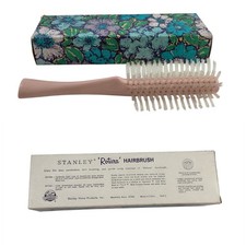 Cepillo de pelo medio redondo vintage Stanley ROTURA rosa nailon cerdas cepillo nuevo 4046