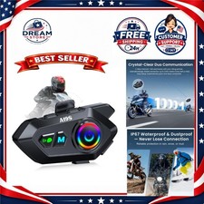 Motorcycle Helmet Bluetooth Intercom Headset 2 Riders 1000m IPX7
