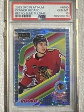 Connor Bedard BLUE PULSAR # 72/100 PSA 10 2023-24 OPC Platinum Marquee RC