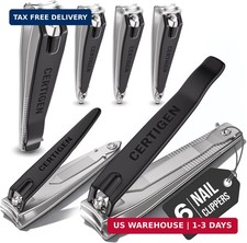 Nail Clippers Set 6 -Pack - Includes Toenail Clippers, Fingernail Clipper, and F