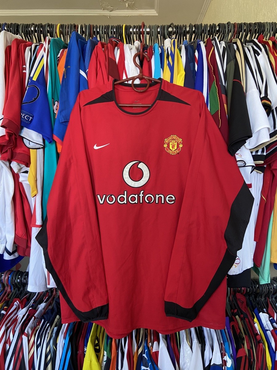 MANCHESTER UNITED 2002 2004 HOME SHIRT JERSEY LONG SLEEVE NIKE