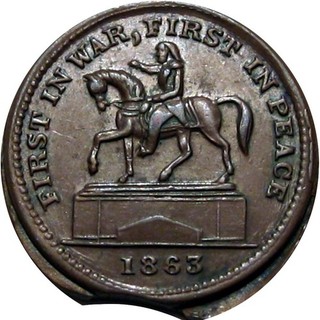 1863 Soldier On Horse Mint Error Patriotic Civil War Token