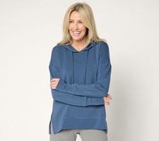 SUNNYLiFE Women's Top Sz S ScubaLuxe Pop Color Hoodie Blue A677005