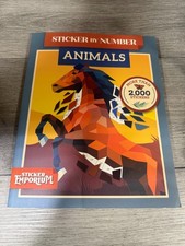 Sticker by Number Animals: Sticker Emporium Paperback by Parragon Books
