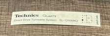 ALL TECHNICS SL-1200 MK2 TURNTABLE DECALS DIECUT PITCH ADJ CONTROL RARE