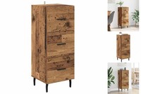 Kommode Schubladenschrank Sideboard Altholz 34X34,5X90 Cm Spanplatte