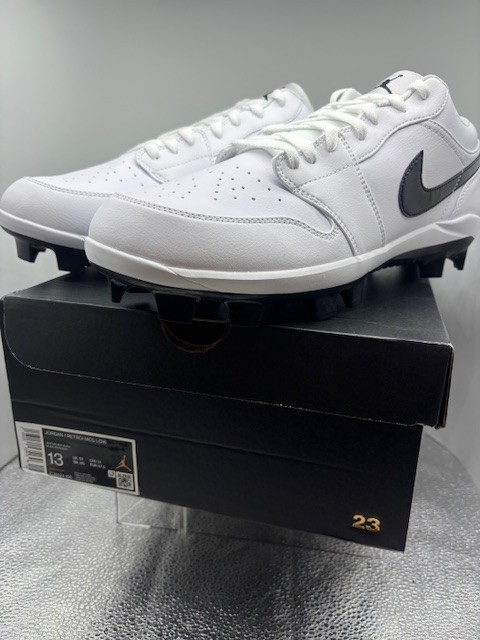 Size 13 - Air Jordan 1 Retro MCS Low White Black for sale online