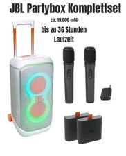JBL PartyBox Stage 320 (weiß) – NEU + OVP + Zusatzakku + Microphone 