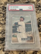 1951 Bowman - Ted Williams #165 Hall of Fame - PSA 4 (MK)