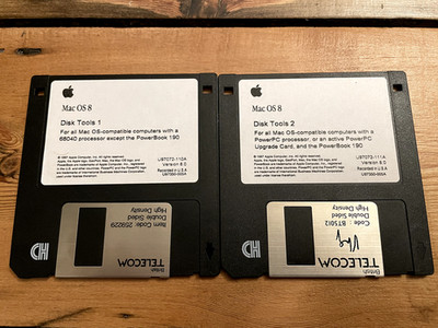 Apple Macintosh System 8, Mac OS 8 - Disk Tools für 68040 & PowerPC Computer