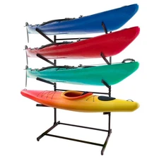 Get Out! Kayak Stand 420lb - 4 Tier Free Standing Paddle Board Dock Storage Rack