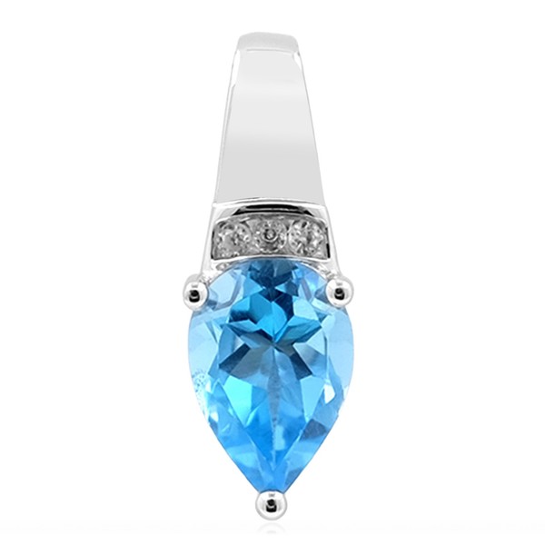 Cavill Damen AnhäNger Tropfen Topas 1,40Ct Sterlingsilber 925 Rhodiniert-image