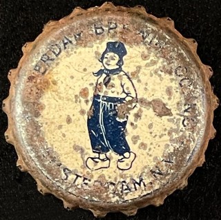 AMSTERDAM BREWING •DUTCH BOY• CORK BEER BOTTLE CAP AMSTERDAM NEW YORK NY CROWN