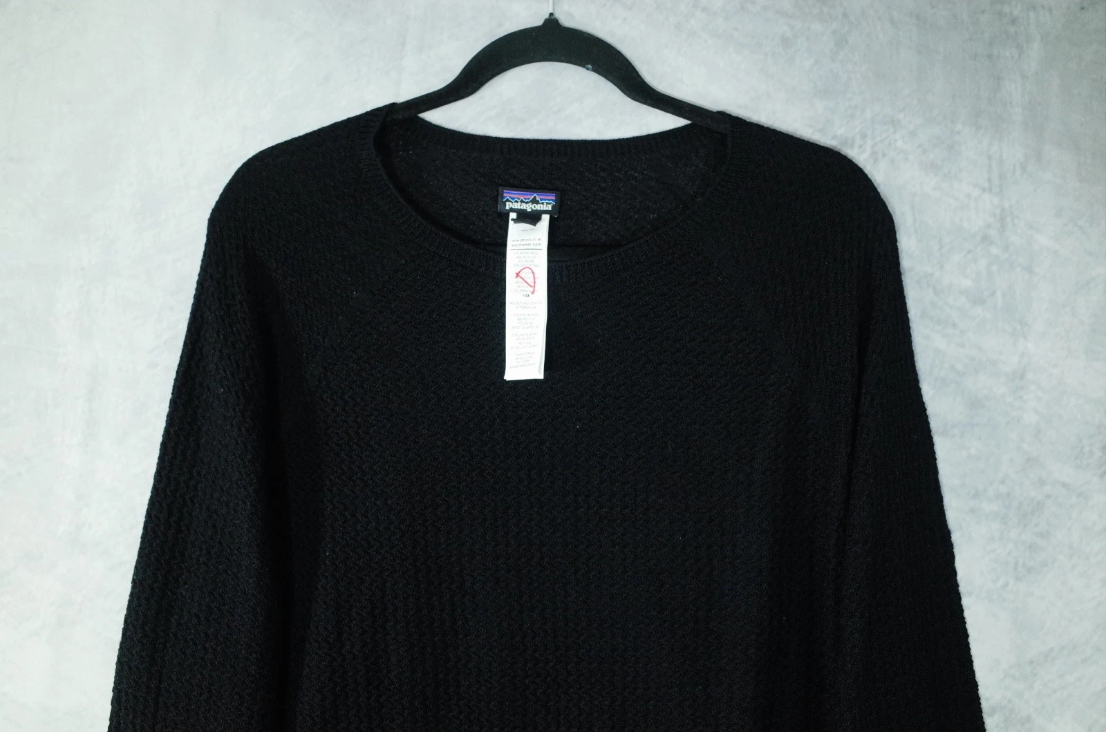 Patagonia Capilene Air Crew XXL Black Merino Wool Thermal Base Layer Shirt NWOT